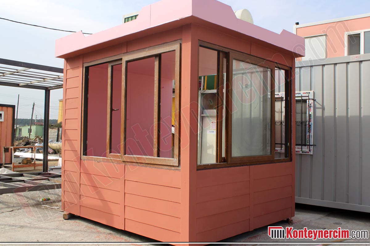 2x3m Sürgülü Camlı Güvenlik Kulübesi - BEK108