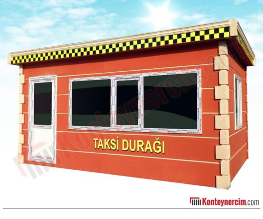 3x5m Taksi Durağı Konteyneri, Fugalı, Parapet Çatılı 15m2 - FUGA114