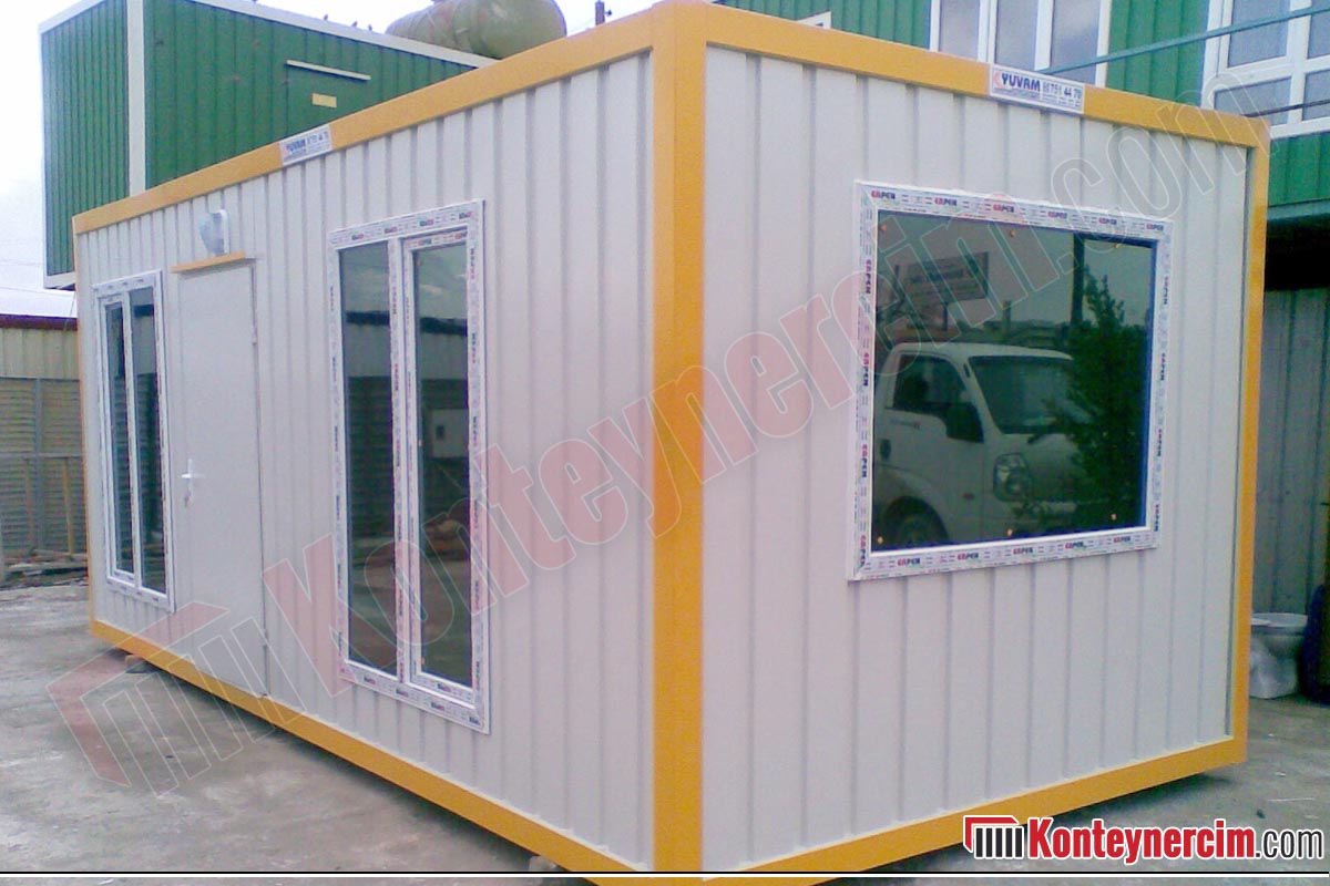 3x7m Özel Camlı İçi Boş Ofis Konteyneri - OFS119