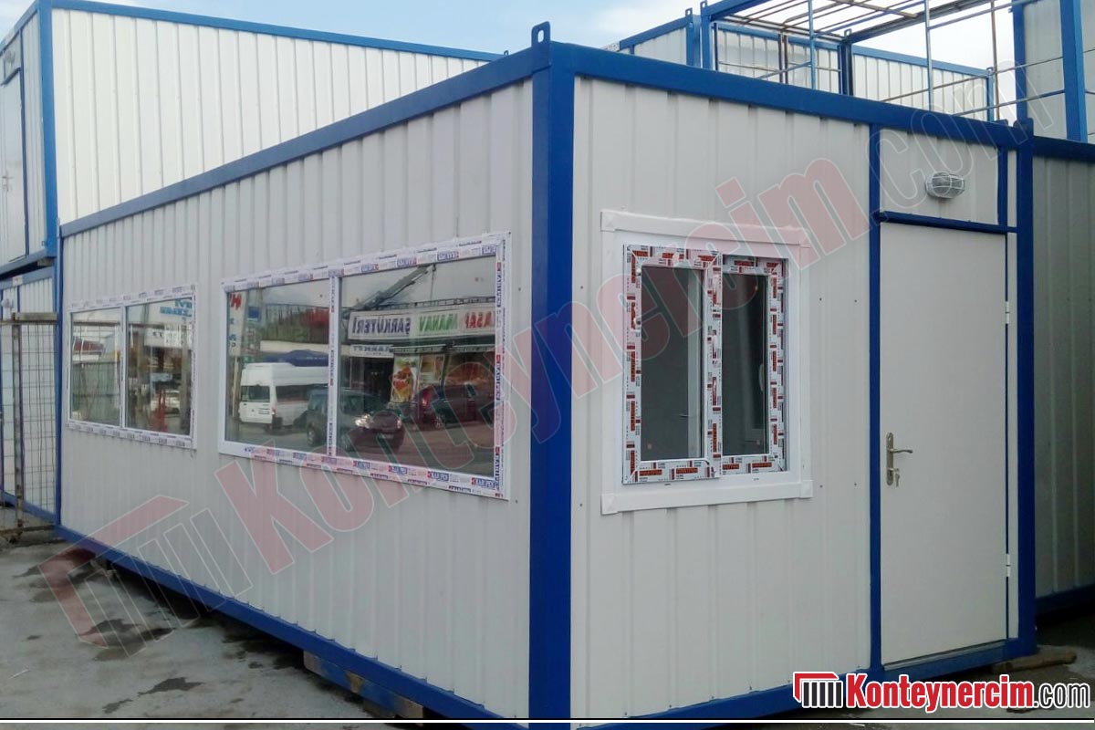 3x7m Özel Camlı İçi Boş Ofis Konteyneri - OFS119 - Görsel 2