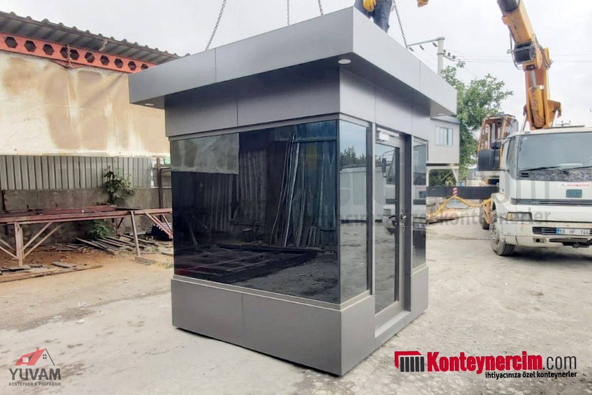 200x200 cm Kompozit Kaplamalı Güvenlik Kabini - KOM107 - Görsel 7