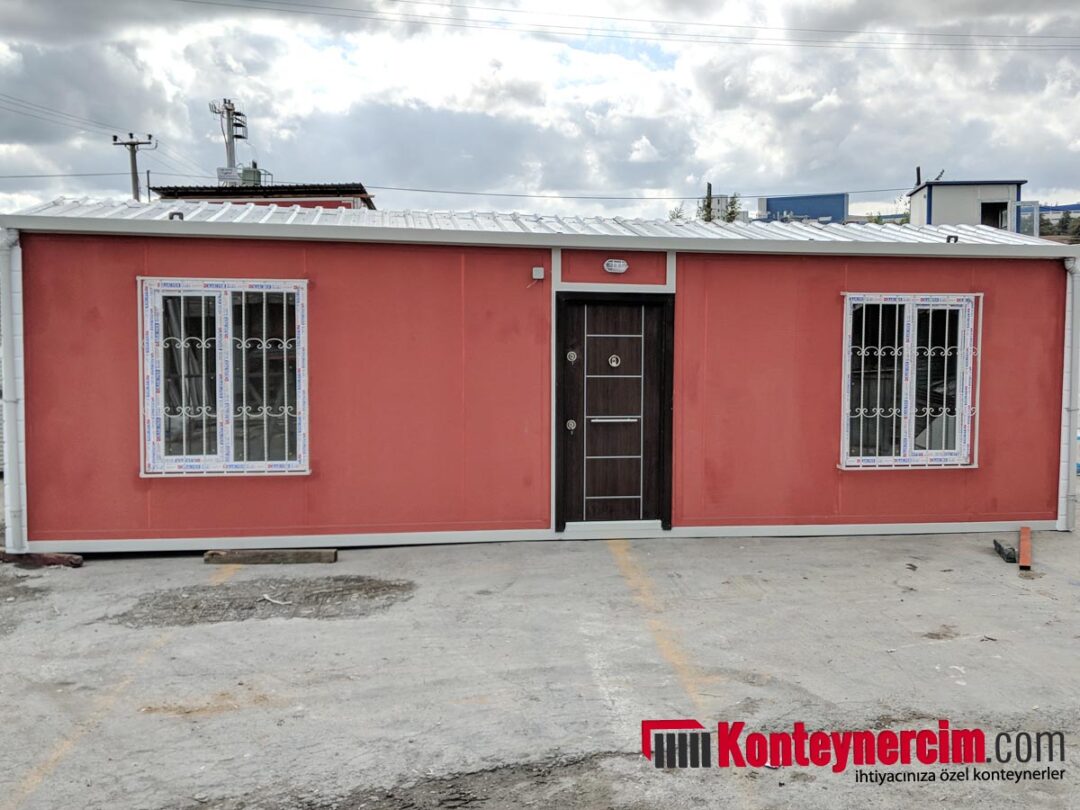 3x8m Betopan Kaplamalı, Çatılı Konteyner Ev EV125 Konteynercim