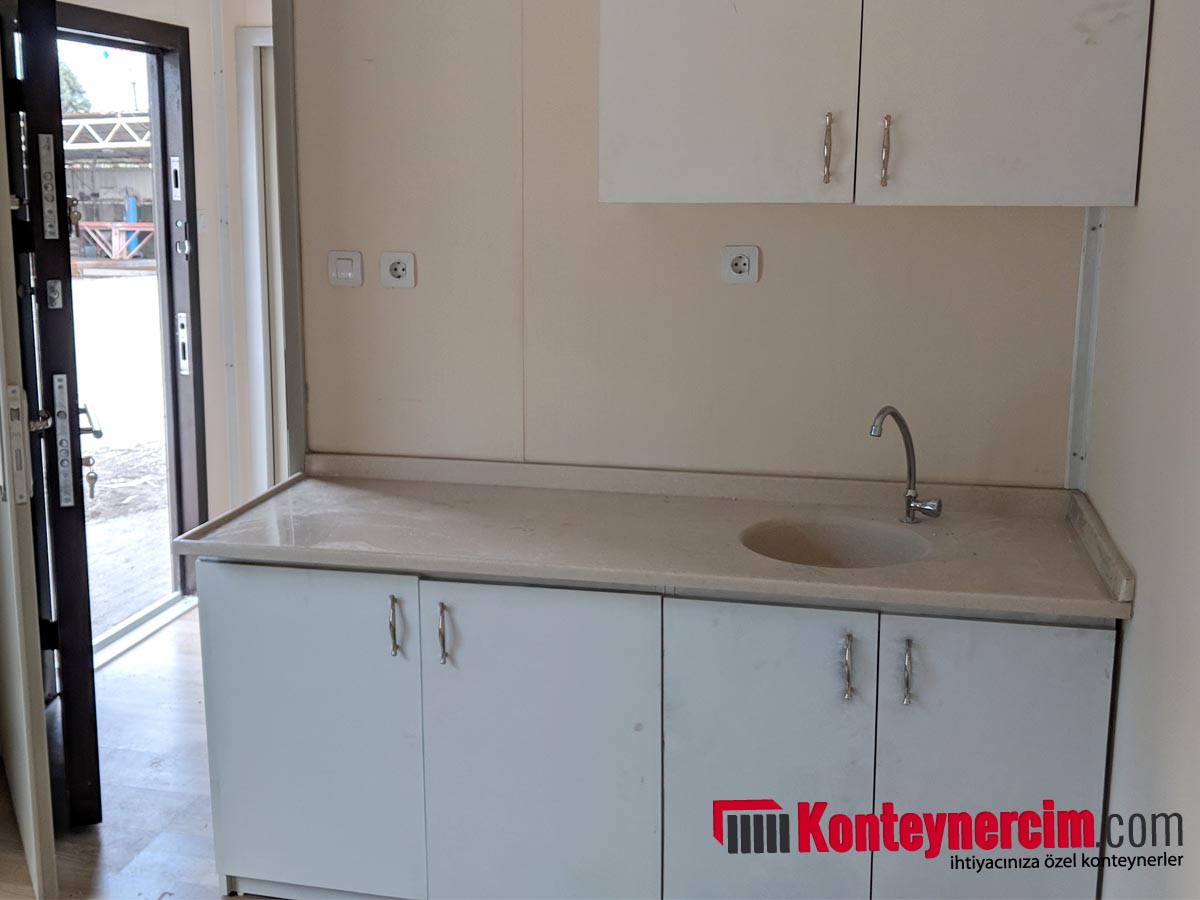 3x8m Betopan Kaplamalı, Çatılı Konteyner Ev EV125 Konteynercim