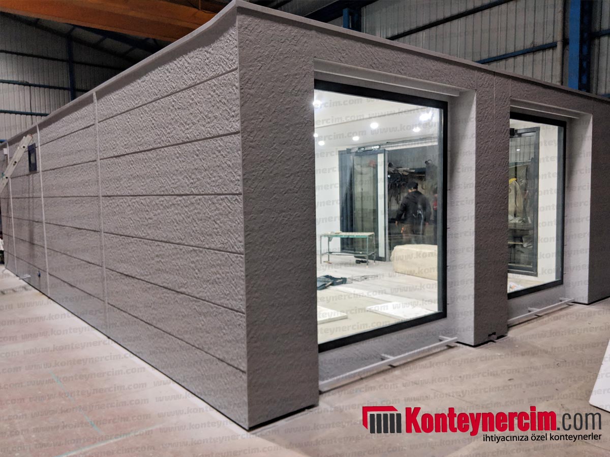 60 m2 Taşonit Kaplamalı Özel Tasarım Ofis Konteyner - OFS156 - Görsel 3