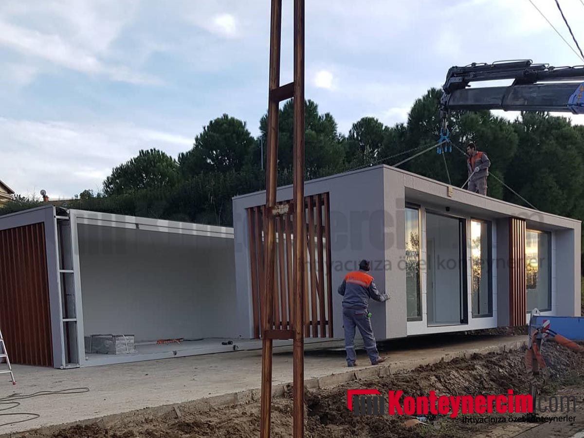 60 m2 Taşonit Kaplamalı Özel Tasarım Ofis Konteyner - OFS156 - Görsel 14