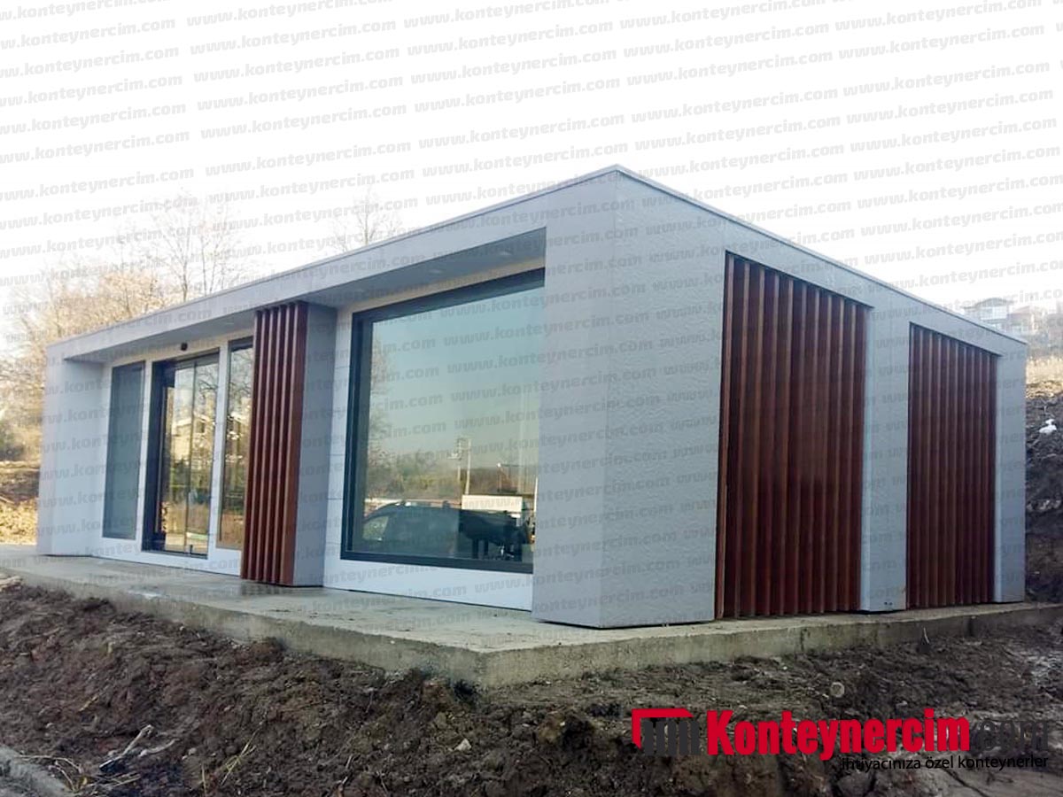 60 m2 Taşonit Kaplamalı Özel Tasarım Ofis Konteyner - OFS156