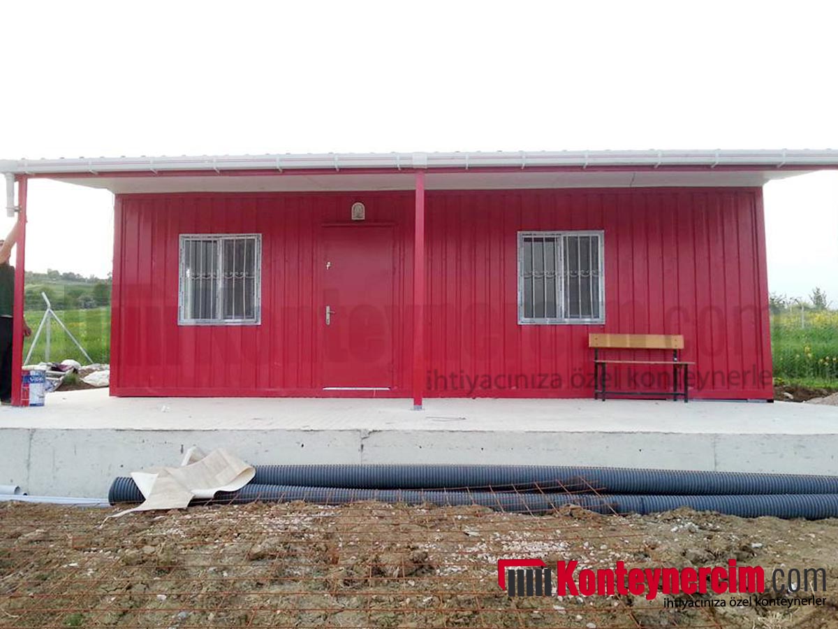 3x7m İki Odalı, Mutfaklı, Tuvalet, Duşlu, Çatılı, Verandalı Konteyner Ev, Saclı - EV133 - Görsel 18