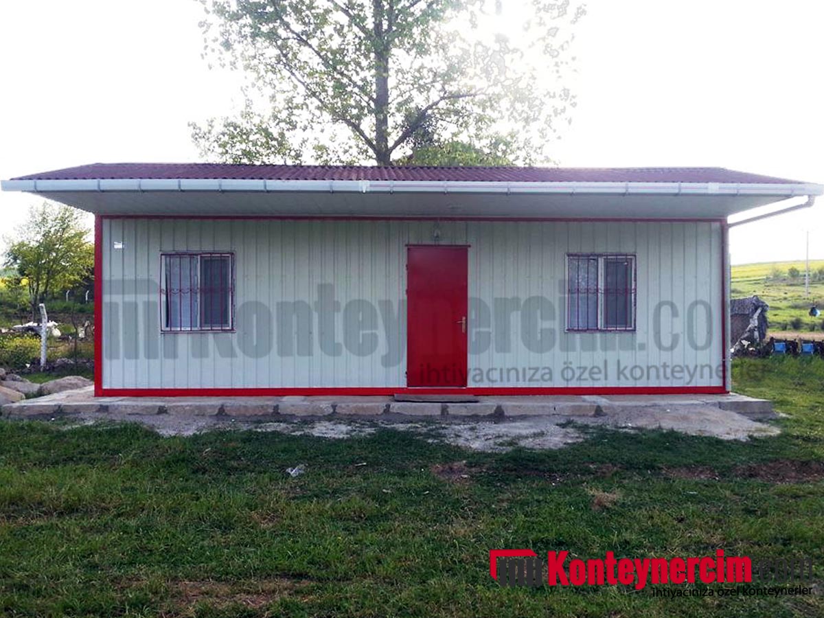 3x7m İki Odalı, Mutfaklı, Tuvalet, Duşlu, Çatılı, Verandalı Konteyner Ev, Saclı - EV133 - Görsel 16