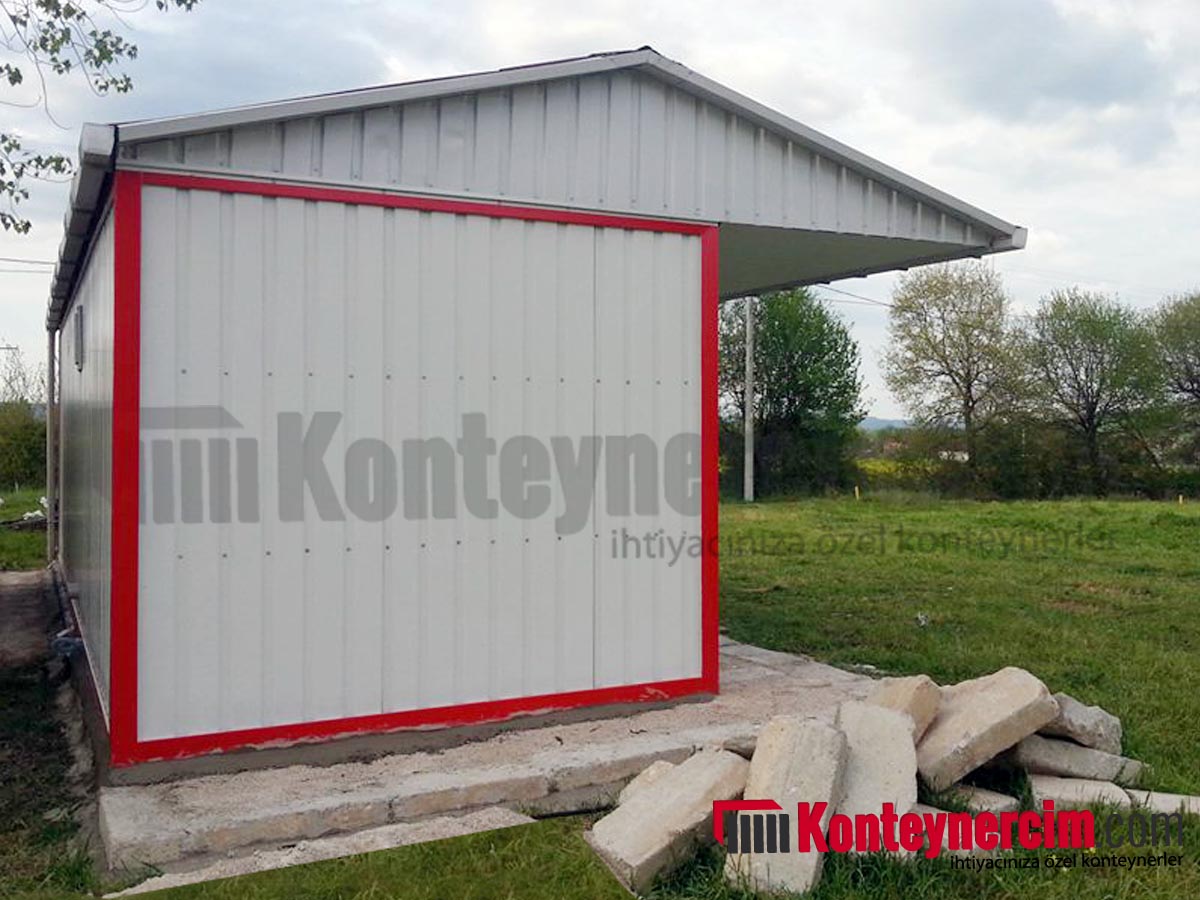 3x7m İki Odalı, Mutfaklı, Tuvalet, Duşlu, Çatılı, Verandalı Konteyner Ev, Saclı - EV133 - Görsel 15