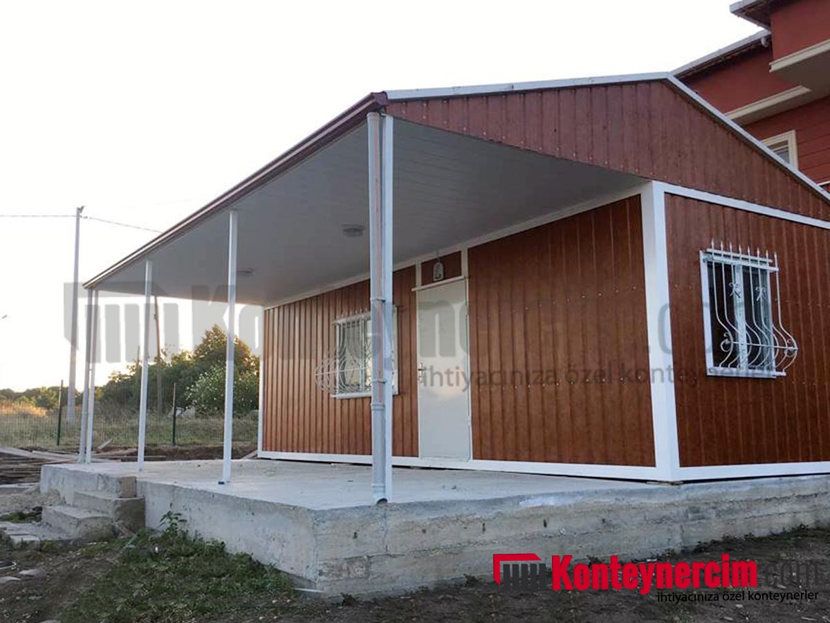 3x7m İki Odalı, Mutfaklı, Tuvalet, Duşlu, Çatılı, Verandalı Konteyner Ev, Saclı - EV133 - Görsel 14