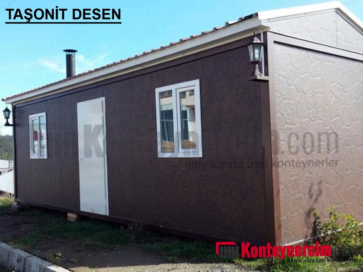 3x7m İki Odalı, WC, Duş ve Mutfaklı, Hazır Çatılı Konteyner Ev, Betopanlı - EV137 - Görsel 4