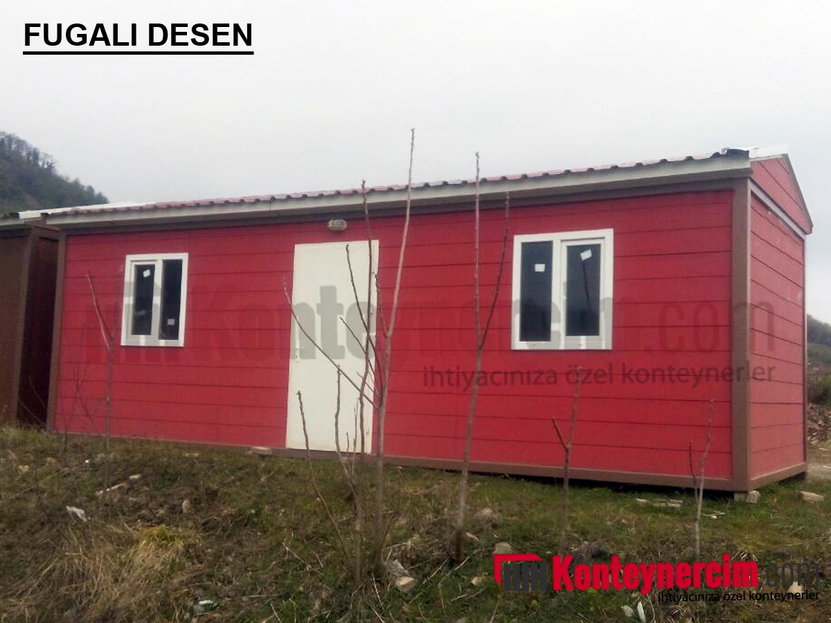 3x7m İki Odalı, WC, Duş ve Mutfaklı, Hazır Çatılı Konteyner Ev, Betopanlı - EV137 - Görsel 3