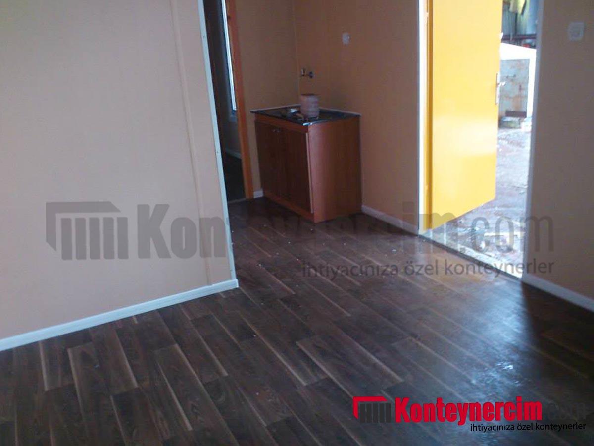 3x7m İki Odalı, WC, Duş ve Mutfaklı, Hazır Çatılı Konteyner Ev, Betopanlı - EV137 - Görsel 8