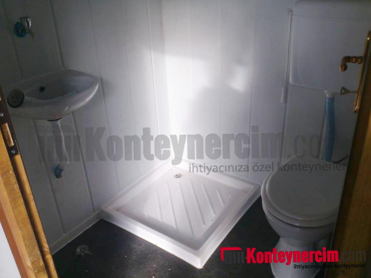 3x7m İki Odalı, WC, Duş ve Mutfaklı, Hazır Çatılı Konteyner Ev, Betopanlı - EV137 - Görsel 7