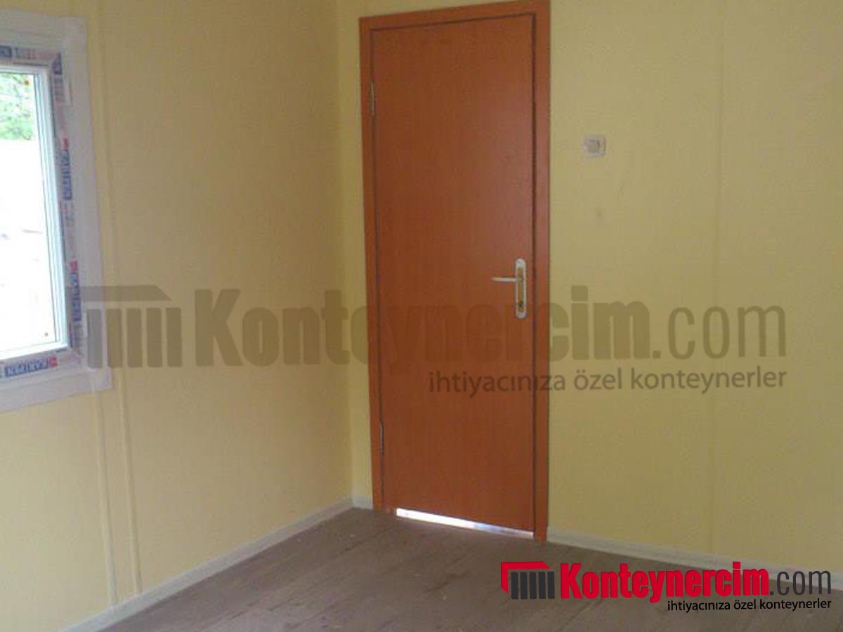 3x7m İki Odalı, WC, Duş ve Mutfaklı, Hazır Çatılı Konteyner Ev, Betopanlı - EV137 - Görsel 6