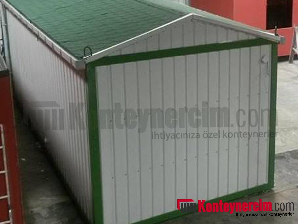 3x7m İki Odalı, WC, Duş ve Mutfaklı, Hazır Çatılı Konteyner Ev, Saclı - EV136 - Görsel 2