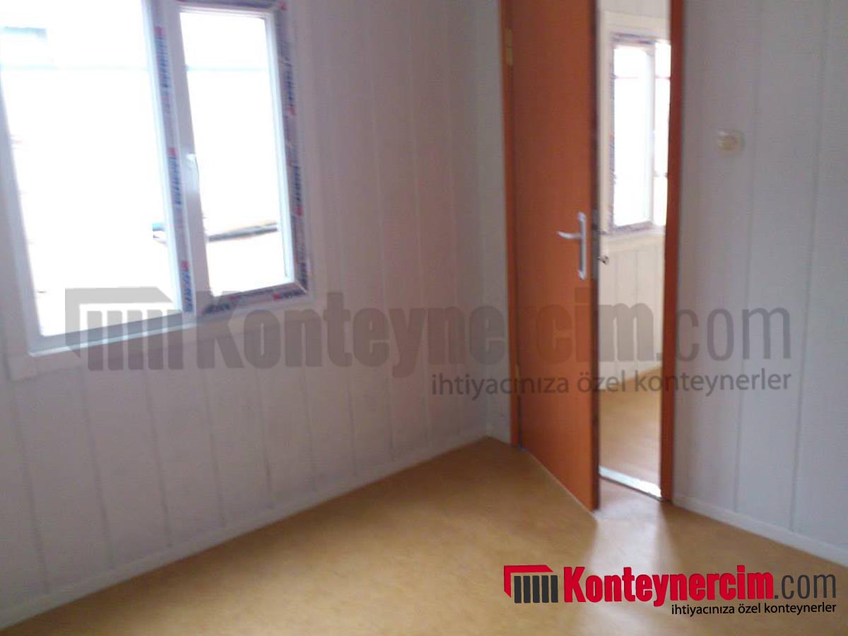 3x7m İki Odalı, WC, Duş ve Mutfaklı, Hazır Çatılı Konteyner Ev, Saclı - EV136 - Görsel 4