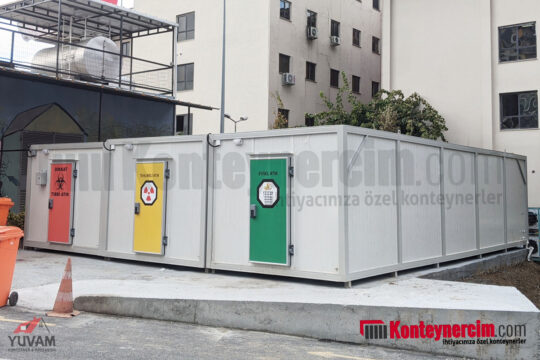 3x10m Tıbbi, Tehlikeli, Evsel ve Ambalaj Atık Hastaneler İçin 4'lü Atık Konteyner Seti - ATK150