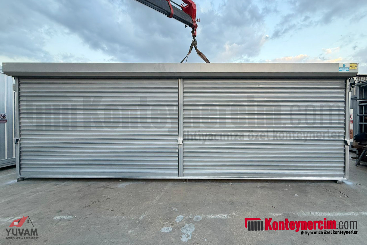 3x10m Otomatik Kapılı, Raflı Ex-Proof Yangın Korumalı ve Klima Sistemli Konteyner - ATK156