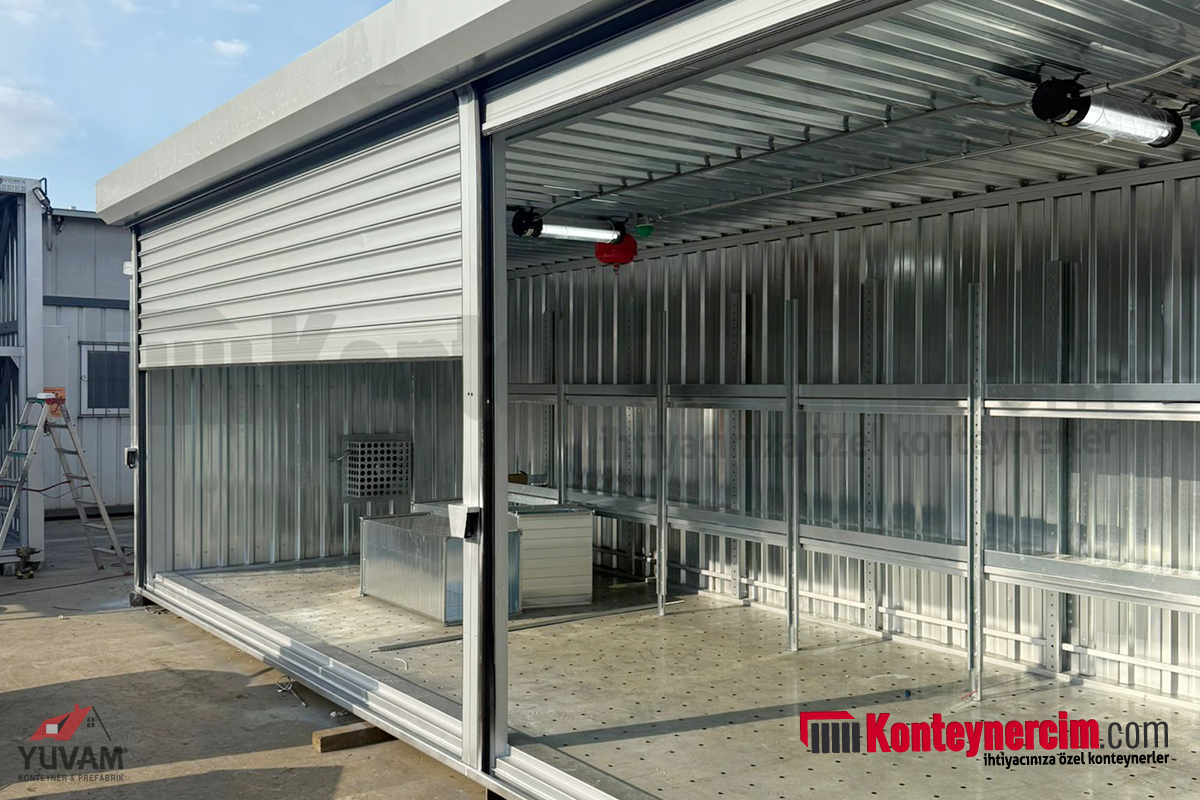 3x10m Otomatik Kapılı, Raflı Ex-Proof Yangın Korumalı ve Klima Sistemli Konteyner - ATK156 - Görsel 3