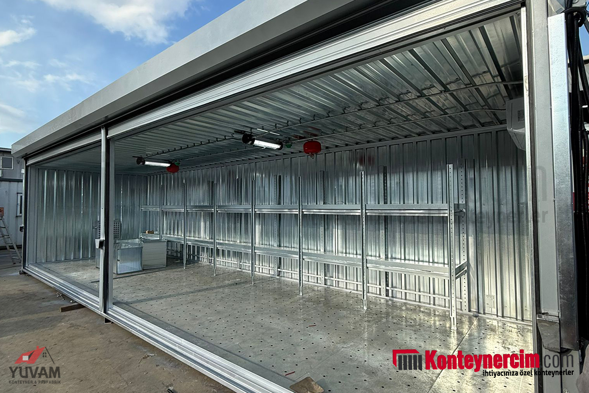 3x10m Otomatik Kapılı, Raflı Ex-Proof Yangın Korumalı ve Klima Sistemli Konteyner - ATK156 - Görsel 4