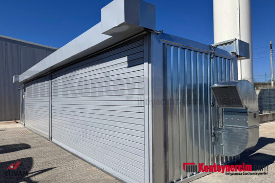 3x7m Çift Katlı Otomatik Kapılı Ex-Proof Yangın Korumalı ve Klima Sistemli Konteyner - ATK156