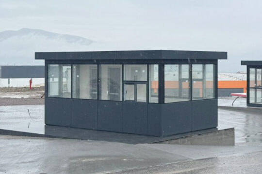 3x5m Silikon Cepheli Alüminyum Kompozit Kaplamalı Güvenlik Personeli Konteyneri - BEK156
