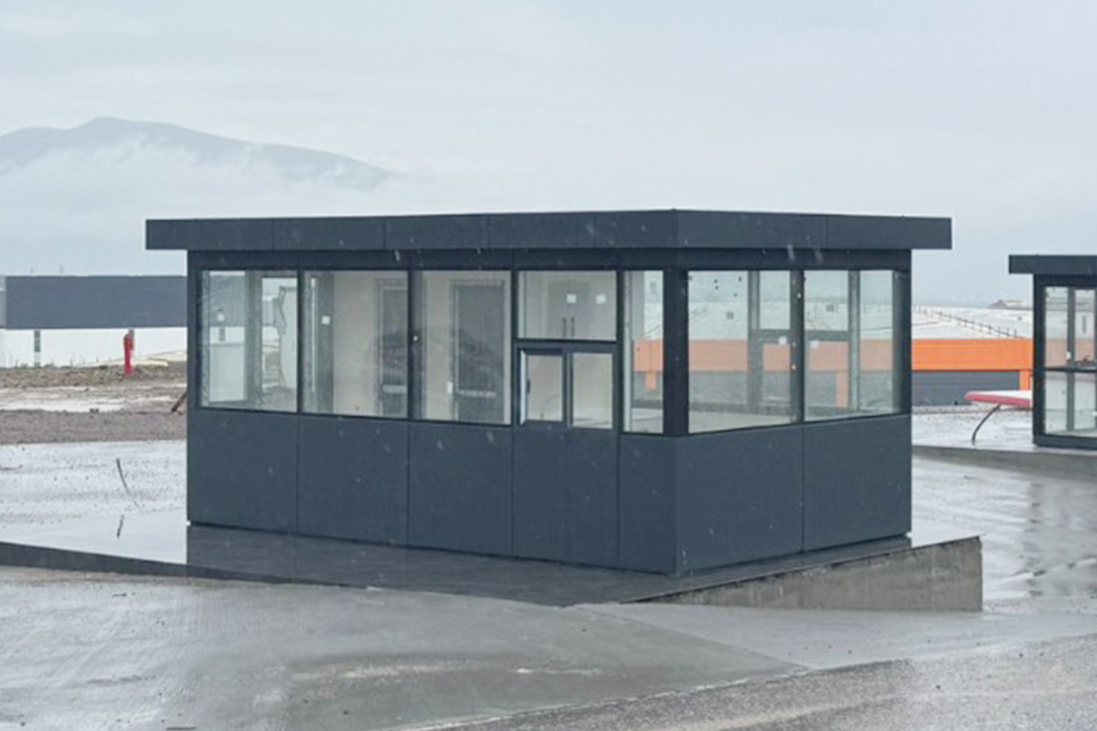 3x5m Silikon Cepheli Alüminyum Kompozit Kaplamalı Güvenlik Personeli Konteyneri - BEK156