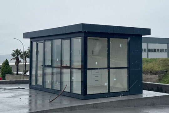 3x6m Silikon Cepheli Alüminyum Kompozit Kaplamalı Güvenlik Personeli Konteyneri - BEK157
